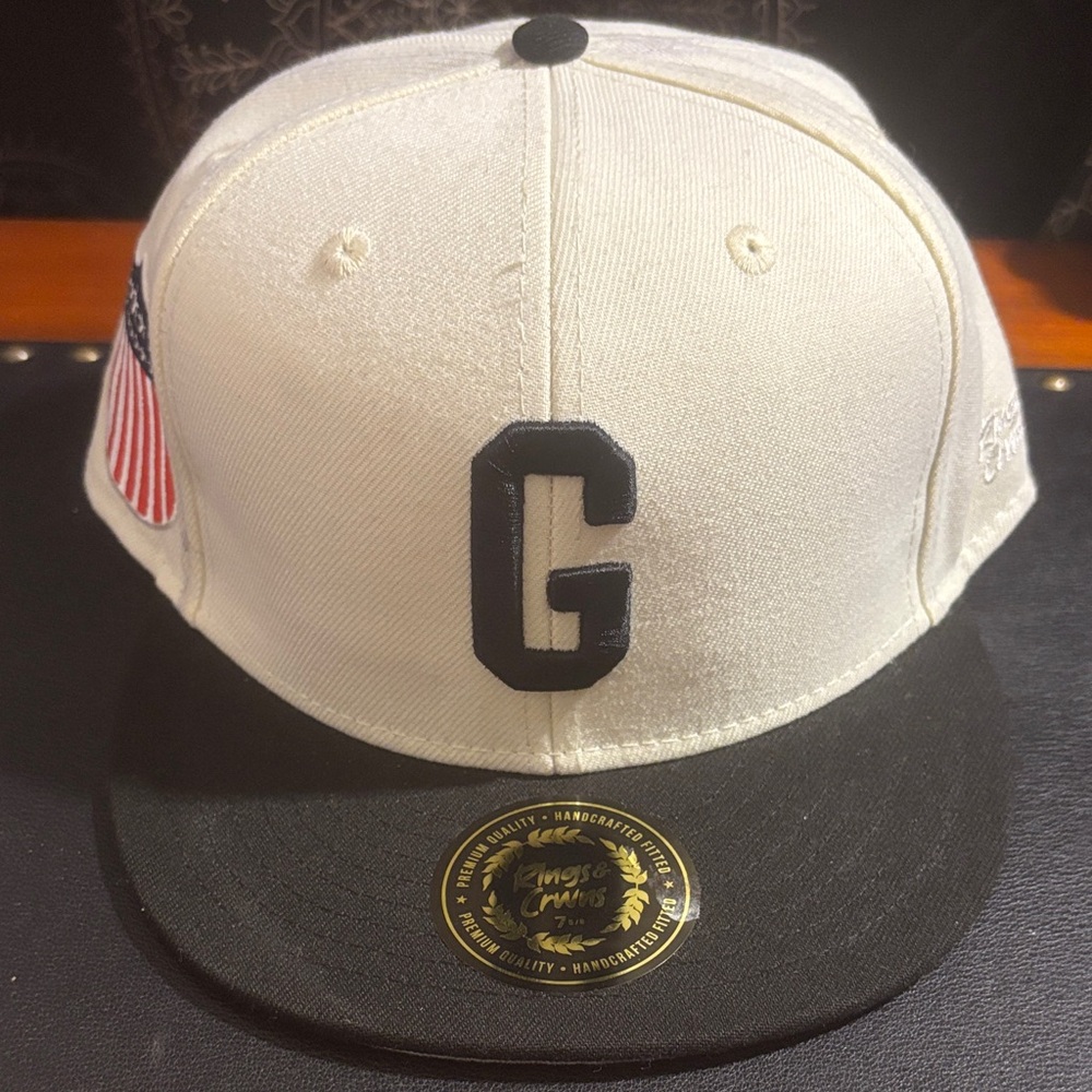 Cream and Black Cap with Patch